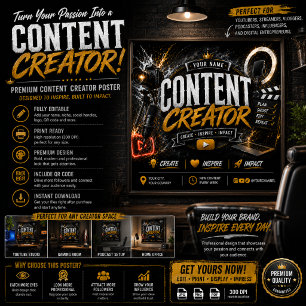Content Creator Poster   Influencer & Streamer 
