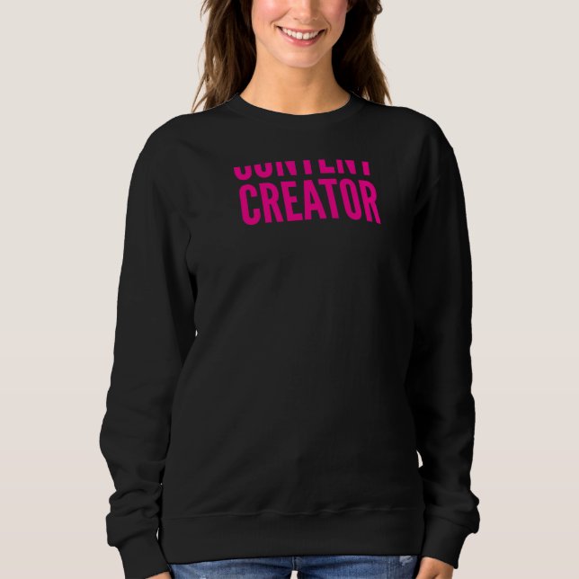 Content Creator Video Blog Social Media Creator i Sweatshirt (Vorderseite)