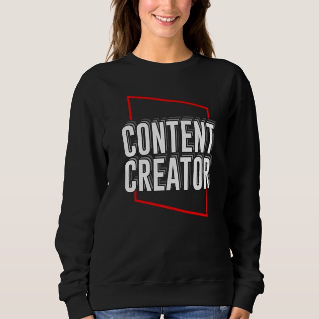 Content Creator Vlogger Blogger Influencer Podcast Sweatshirt (Vorderseite)