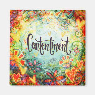Content Floral Inspirivity ONE WORD Trendy Magnet