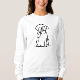 Content Hund Kaffee Stimmung Sweatshirt