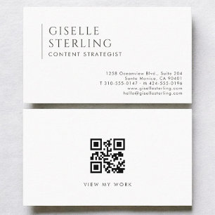 Content-Strategin Modern Professional QR-Code Visitenkarte