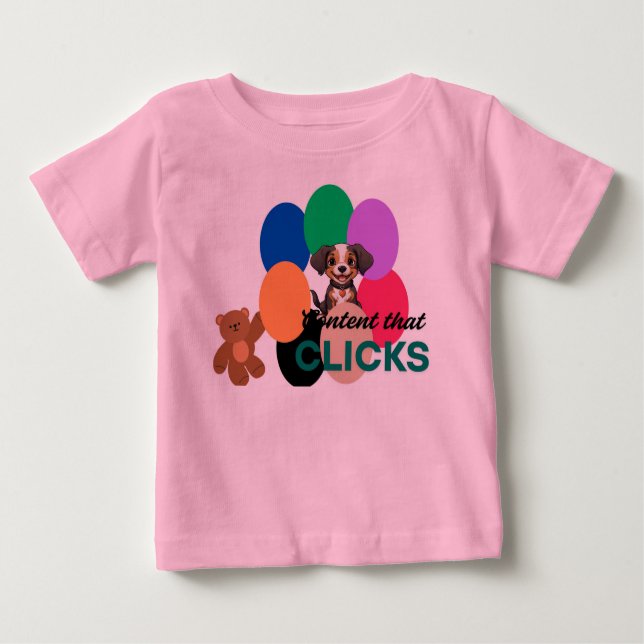 Content That Clicks Baby T-shirt (Vorderseite)