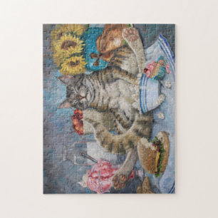 "Contented" aus meiner ursprünglichen Ölmalerei Puzzle