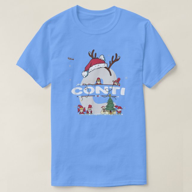 Conti Christmas Shirt w Conti Name for funny Xmas  (Design vorne)