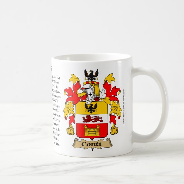 Conti, der Ursprung, die Bedeutung und das Wappen Tasse (Rechts)