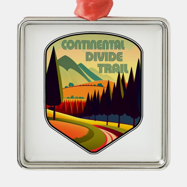 Continental Divide Trail Farben Ornament Aus Metall (Vorne)