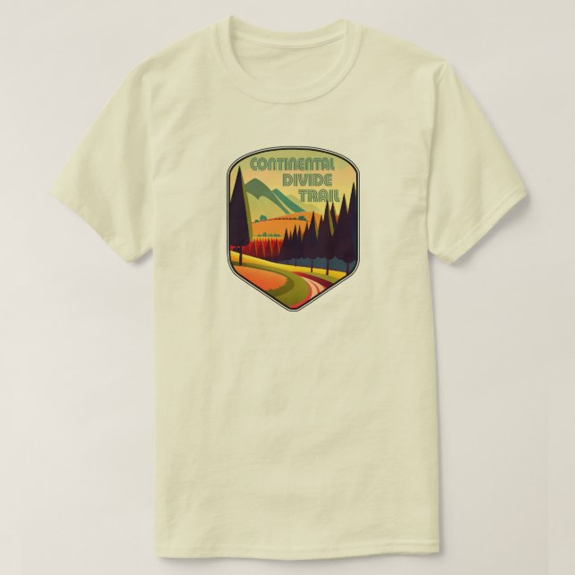 Continental Divide Trail Farben T-Shirt (Design vorne)