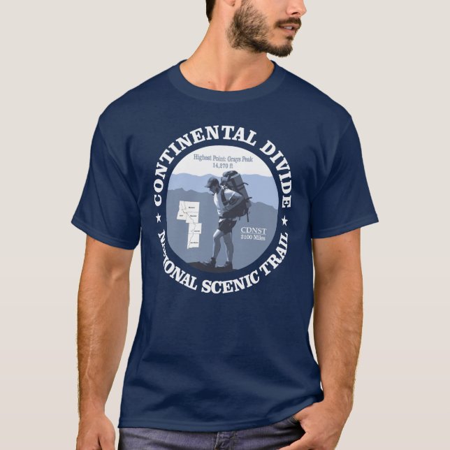 Continental Divide Trail (rd) T-Shirt (Vorderseite)