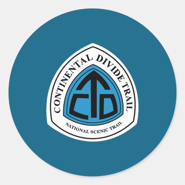 Continental Divide Trail Sign Usa _1  Runder Aufkleber (Vorderseite)