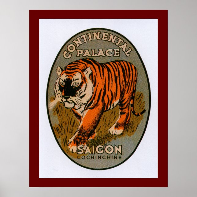Continental Palace Hotel Saigon (braun) Poster (Vorne)