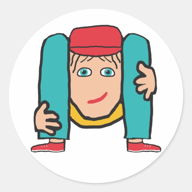 Contortionist Runder Aufkleber (Vorderseite)