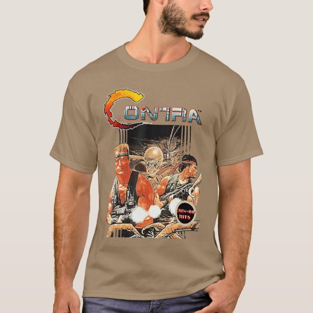 Contra Bo Art Retro Arcade Gamer Classic 80s Battl T-Shirt (Vorderseite)