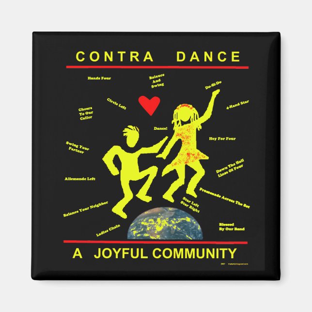 Contra Dance Joy Magnet (Vorne)