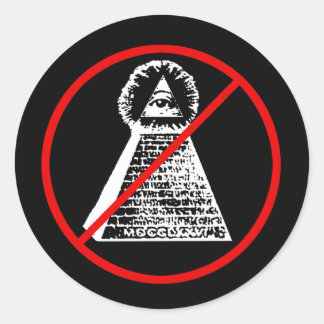 Contra os Illuminati Runder Aufkleber
