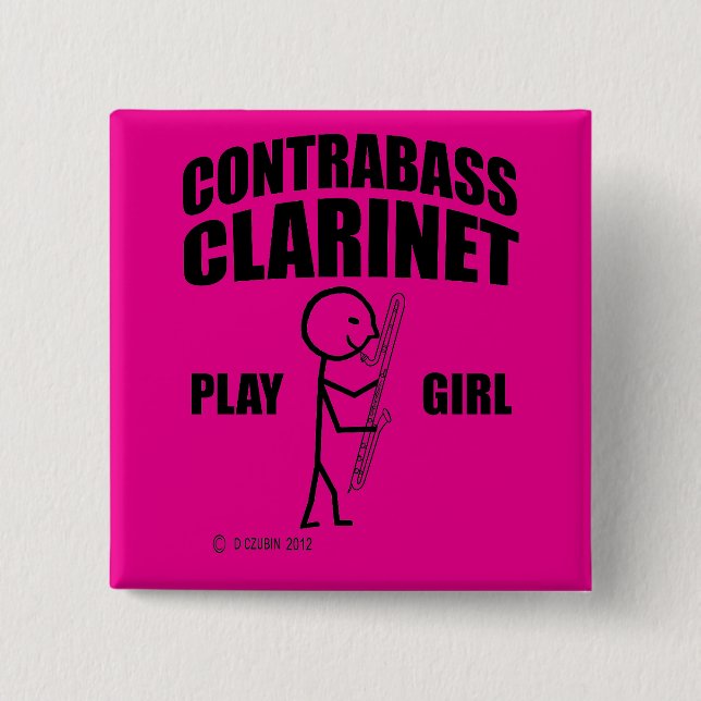 Contrabass Clarinet Play Gir Button (Vorderseite)