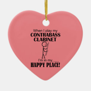 Contrabass Klarinette Happy Place Keramik Ornament