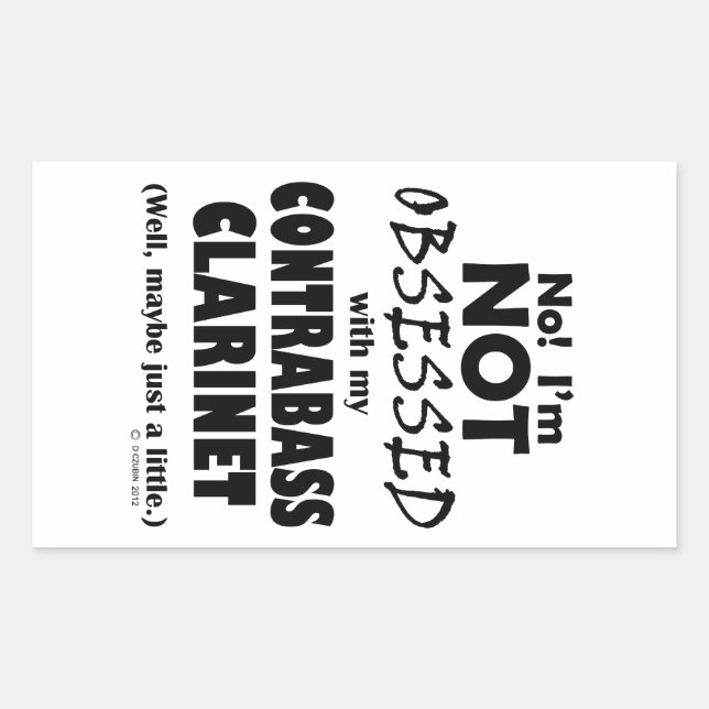 Contrabass-Klarinette Rechteckiger Aufkleber (Vorderseite)