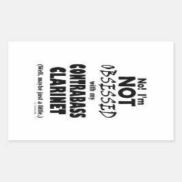 Contrabass-Klarinette Rechteckiger Aufkleber