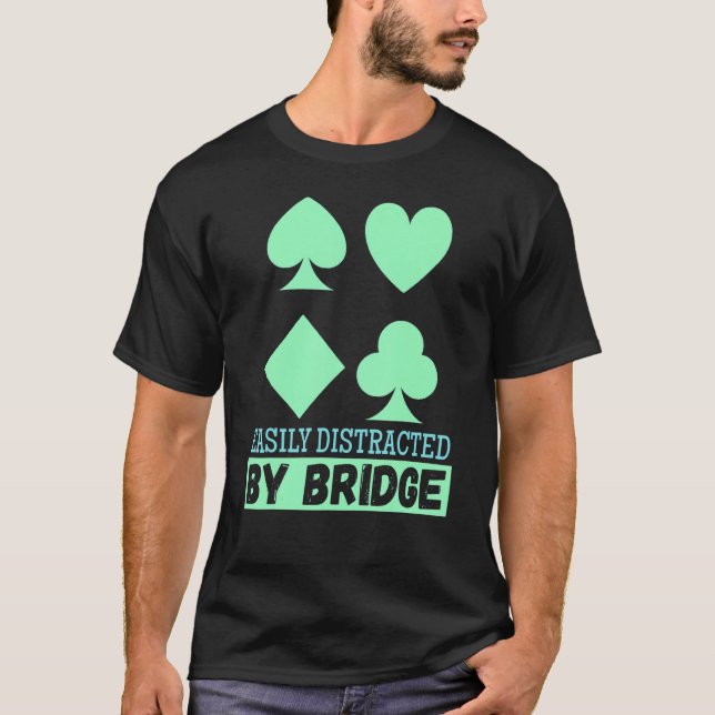 Contract Bridge Bids Duplizieren Kartenspiel T-Shirt (Vorderseite)