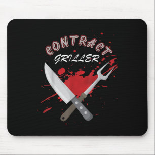 Contract Griller Funny Grill Barbecue Grillen Shir Mousepad