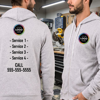 Contractor Business Hoodie - Logo vorne und hinten
