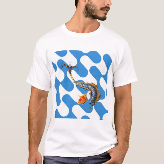 Contrada Capitana dell'Onda (Wave) Palio T-Shirt (Vorderseite)