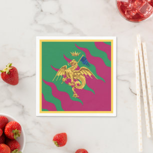 Contrada del Drago (Drache) Palio di Siena Serviette