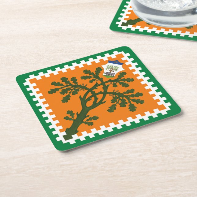 Contrada della Selva (Wald) Palio di Siena Rechteckiger Pappuntersetzer (angewinkelt)