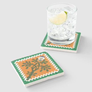 Contrada della Selva (Wald) Palio di Siena Steinuntersetzer