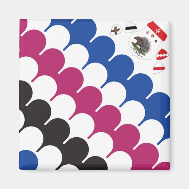 Contrada Sovrana dell'Istrice (Porcupine) Palio Magnet (Vorne)