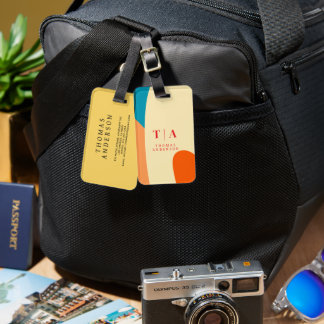 Contrast Abstract Geometric Background Gepäckanhänger