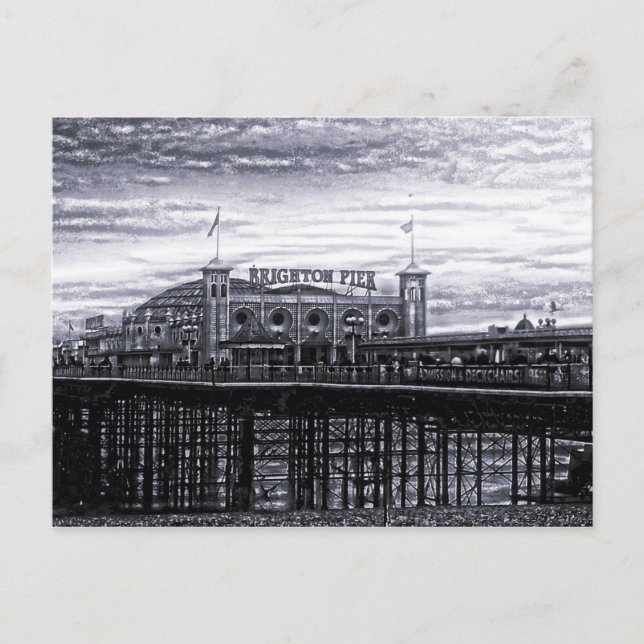 Contrast Brighton Pier Postkarte (Vorderseite)