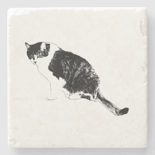 Contrast Cat Ink Untersetzer Sets erzeugen eine kü