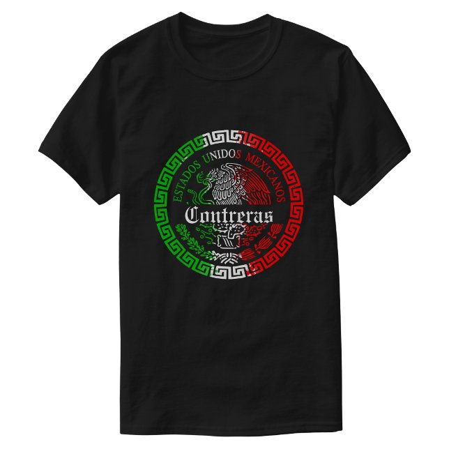 Contreras Nachname México Emblem Shirt (Contreras Last Name T-shirt)