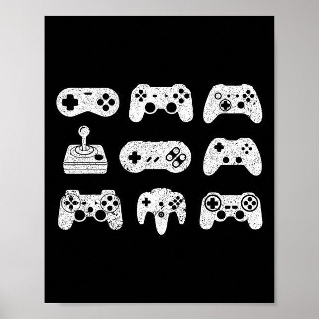 Control All The Things Video Game Controller Poster (Vorne)