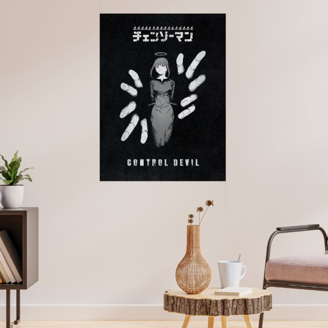 Control Devil – Dark Anime Makima Illustration Poster (Wohnzimmer 3)