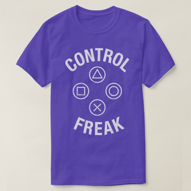 Control Freak Videospielkonsole Controller-Taste T-Shirt (Design vorne)