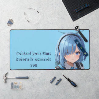 Control your time before it controls you schreibtischunterlage