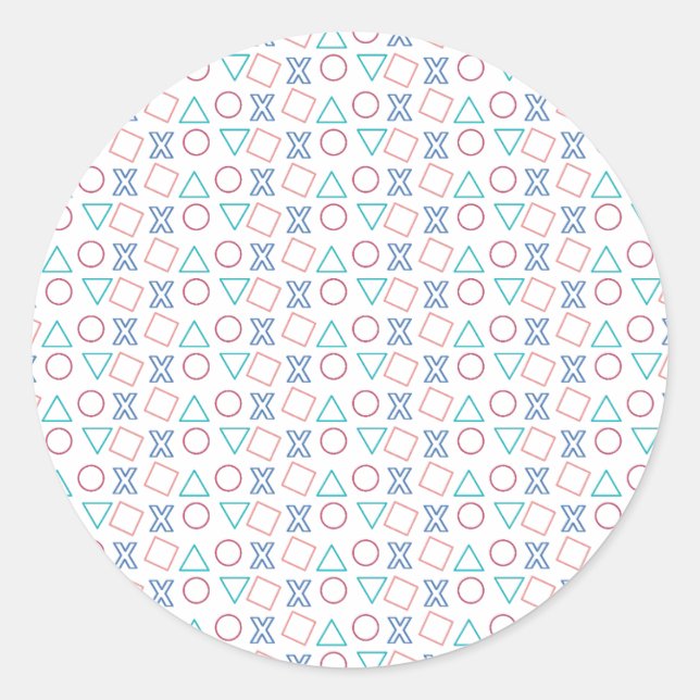 Controller-Buttons, Gift für Gamer, Videospiele Runder Aufkleber (Vorderseite)