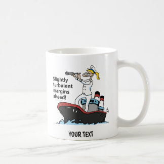 Controller Cartoon Frau Kaffeetasse