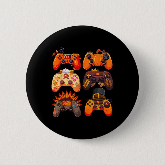 Controller fallen Gaming Video Game Türkei Thanksg Button (Vorderseite)