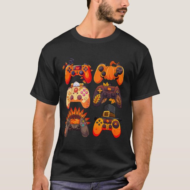 Controller fallen Gaming Video Game Türkei Thanksg T-Shirt (Vorderseite)
