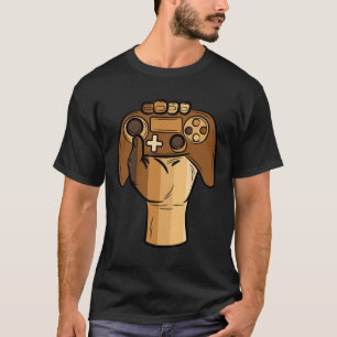 Controller Fire Black History Blm Gaming Gamer 1 T-Shirt