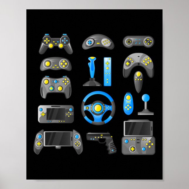 Controller-Game-Kontrolle Alle Dinge Videospiel Poster (Vorne)