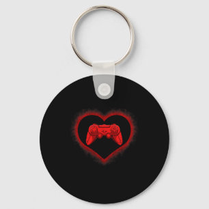 Controller Heart Valentinstag Cool Gaming Gamer Schlüsselanhänger