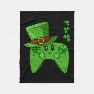 Controller Kleeblatt St Patricks Day Gaming Gamer Fleecedecke