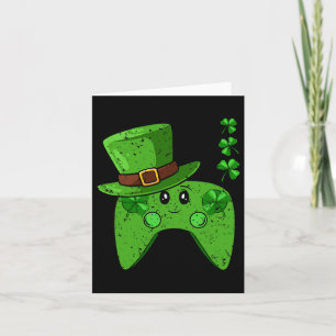 Controller Kleeblatt St Patricks Day Gaming Gamer Karte