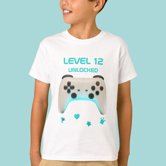 Controller Level Up Unlock Gamer Birthday Party T-Shirt (Controller Level Up Unlocked Gamer Birthday Party T-Shirt)