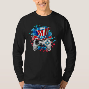 Controller Uncle Sam Game American 4th July Boy T-Shirt